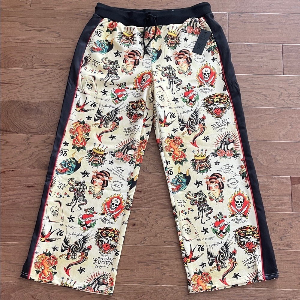 Ed Hardy Y2K‎ Style Women's Track Pants Large NWT - Picture 4 of 12